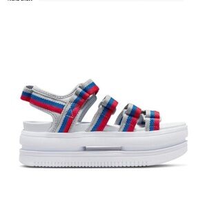 Nike Icon Classic Platform White Blue Red Sandals 'White Blue Red' Size 10